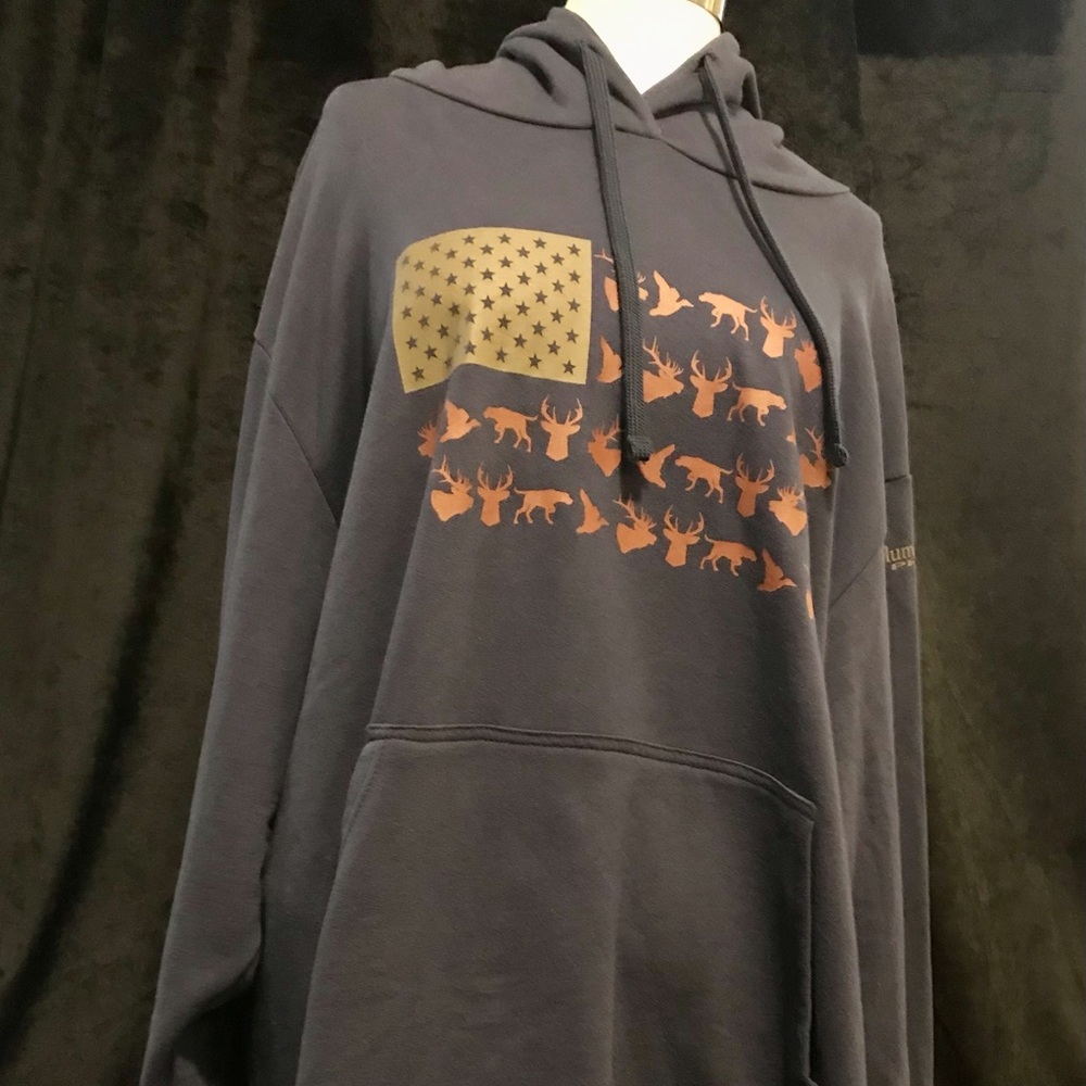 Columbia Men’s Grey Game Flag Hunting Hoodie- XXL
